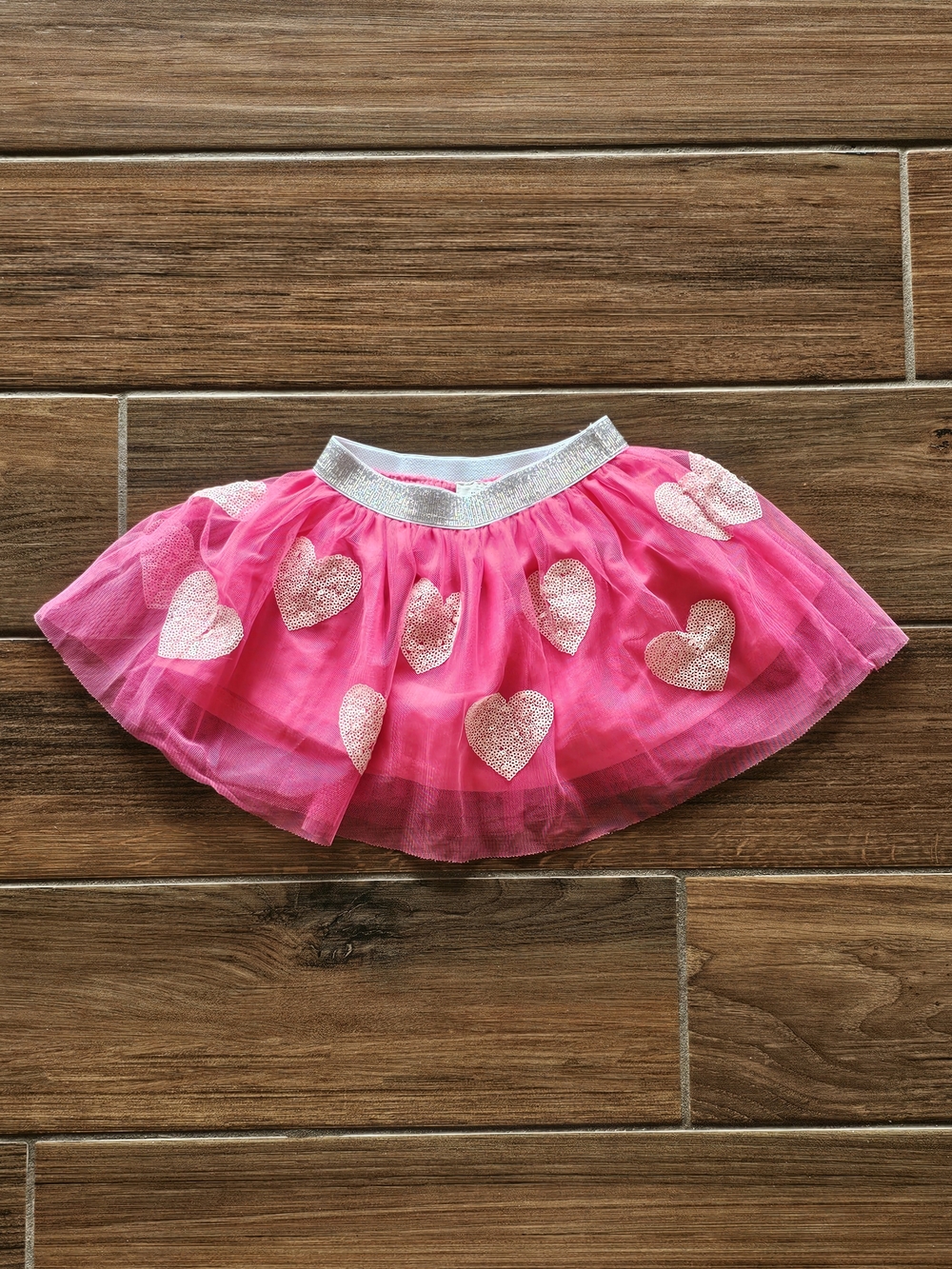 Sweet Wink Heart Sequin Tutu Skirt 1-2Y